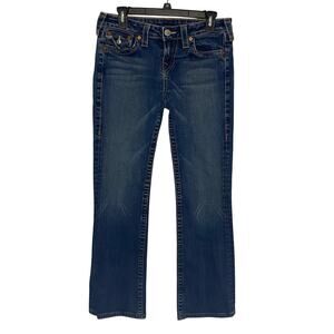 True Religion Becky Blue Jeans Size 31 or 12 Low Rise Bootcut Country Western